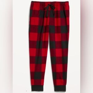 Old Navy Womens Flannel Jogger Pajama Pants XXL Red Buffalo Plaid Christmas